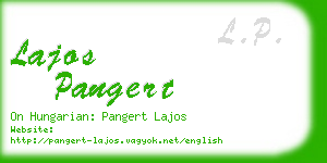 lajos pangert business card